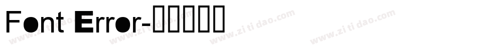 Font Error字体转换